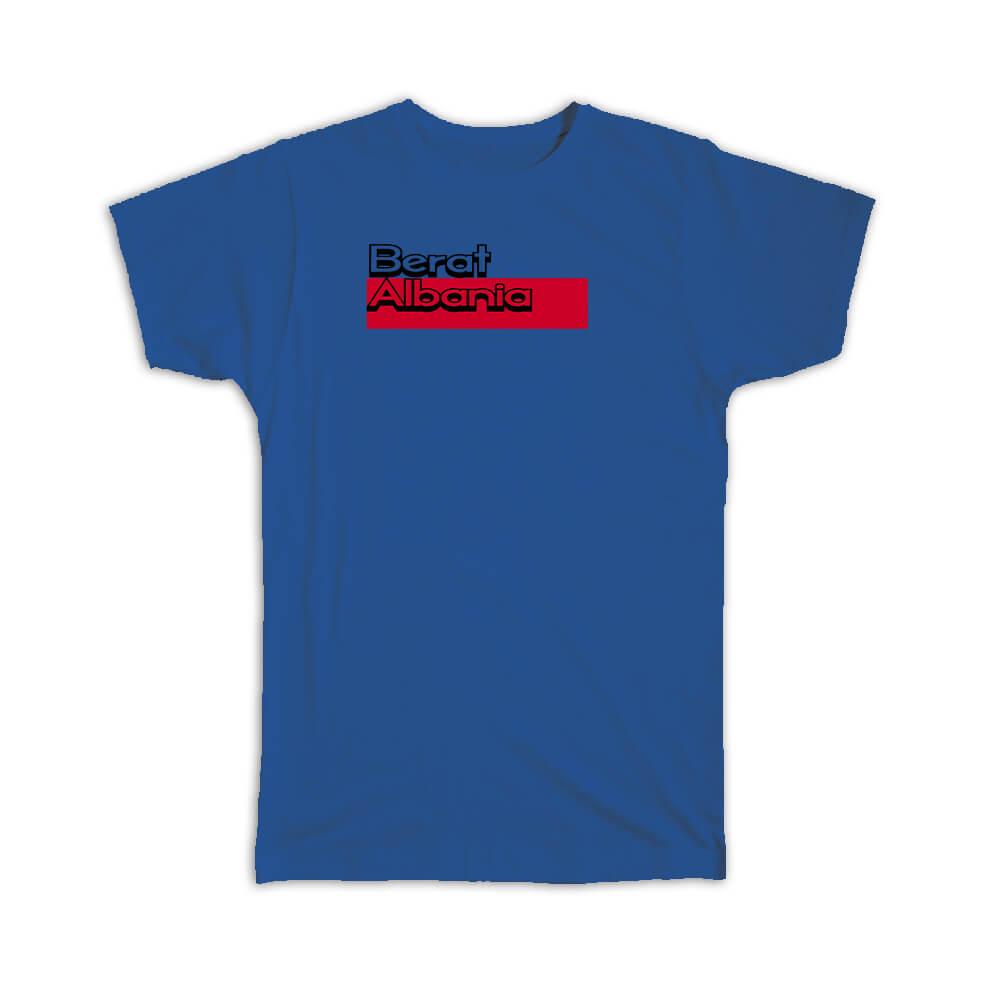 Gift T-Shirt : Berat Albania Albanian City Rectangle Graphic