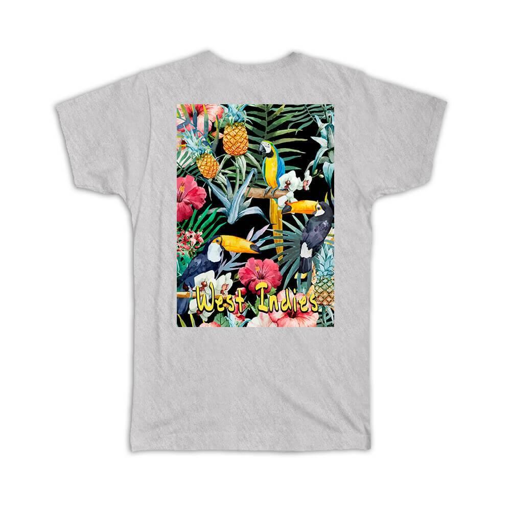 Gift T-Shirt : Personalized Parrots West Indies Trinidad Pineapple Caribbean - Picture 5 of 14