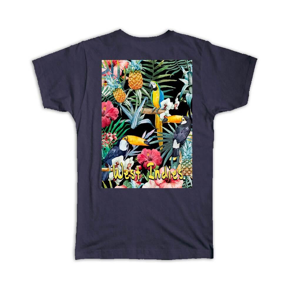 Gift T-Shirt : Personalized Parrots West Indies Trinidad Pineapple Caribbean - Picture 7 of 14