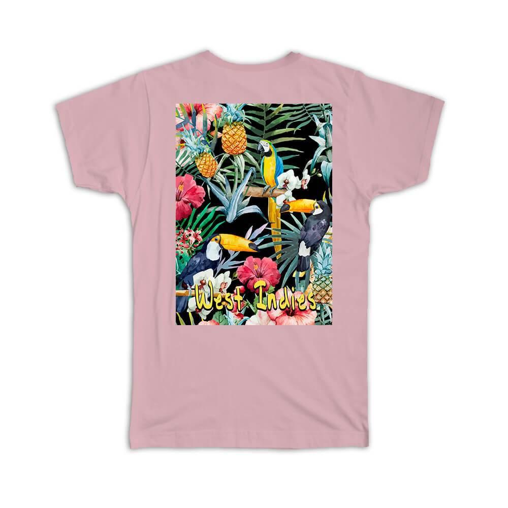 Gift T-Shirt : Personalized Parrots West Indies Trinidad Pineapple Caribbean - Picture 9 of 14