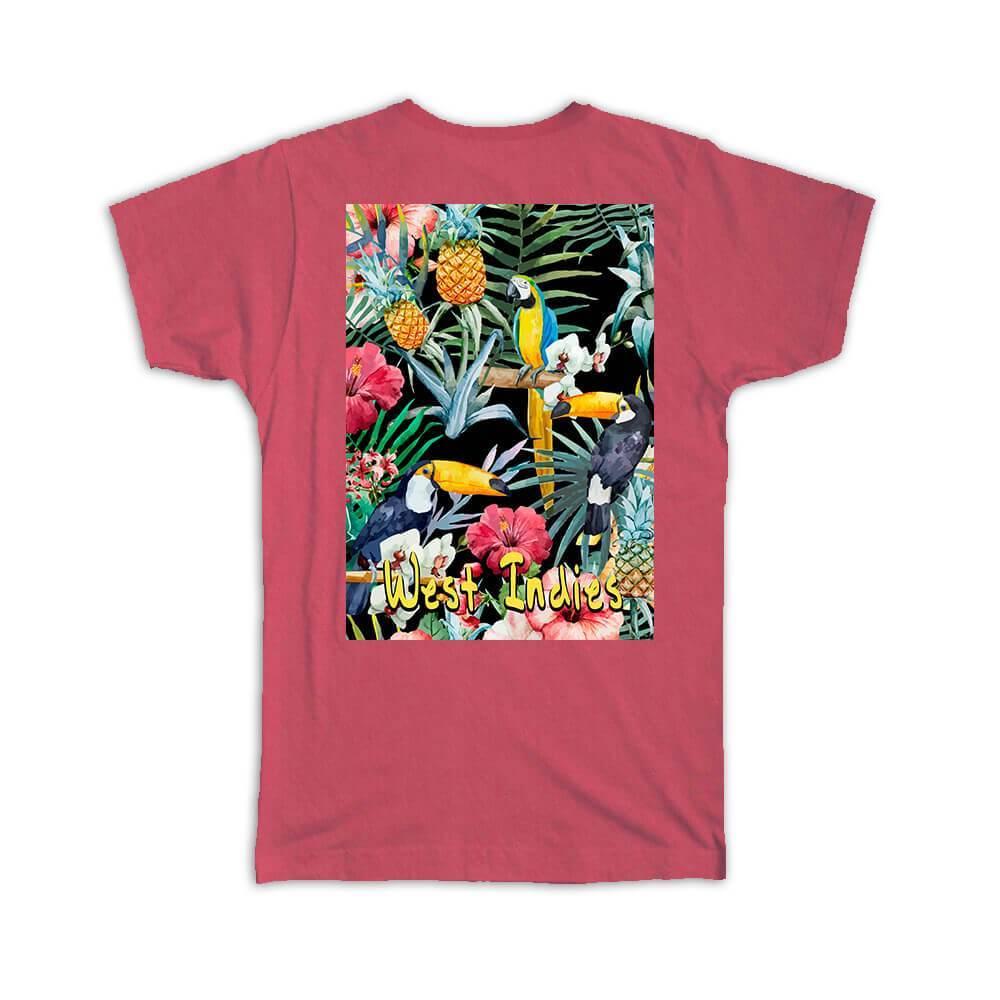 Gift T-Shirt : Personalized Parrots West Indies Trinidad Pineapple Caribbean - Picture 11 of 14