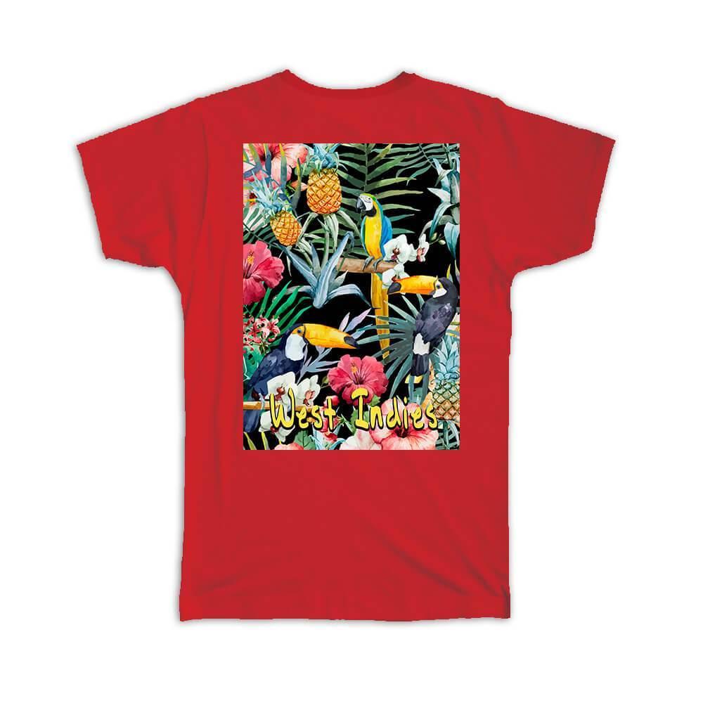 Gift T-Shirt : Personalized Parrots West Indies Trinidad Pineapple Caribbean - Picture 10 of 14