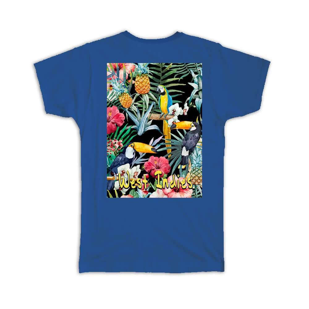Gift T-Shirt : Personalized Parrots West Indies Trinidad Pineapple Caribbean - Picture 12 of 14