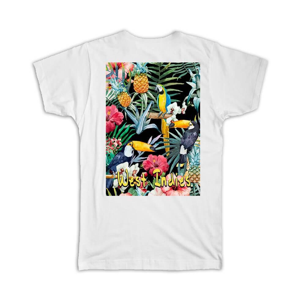 Gift T-Shirt : Personalized Parrots West Indies Trinidad Pineapple Caribbean - Picture 13 of 14