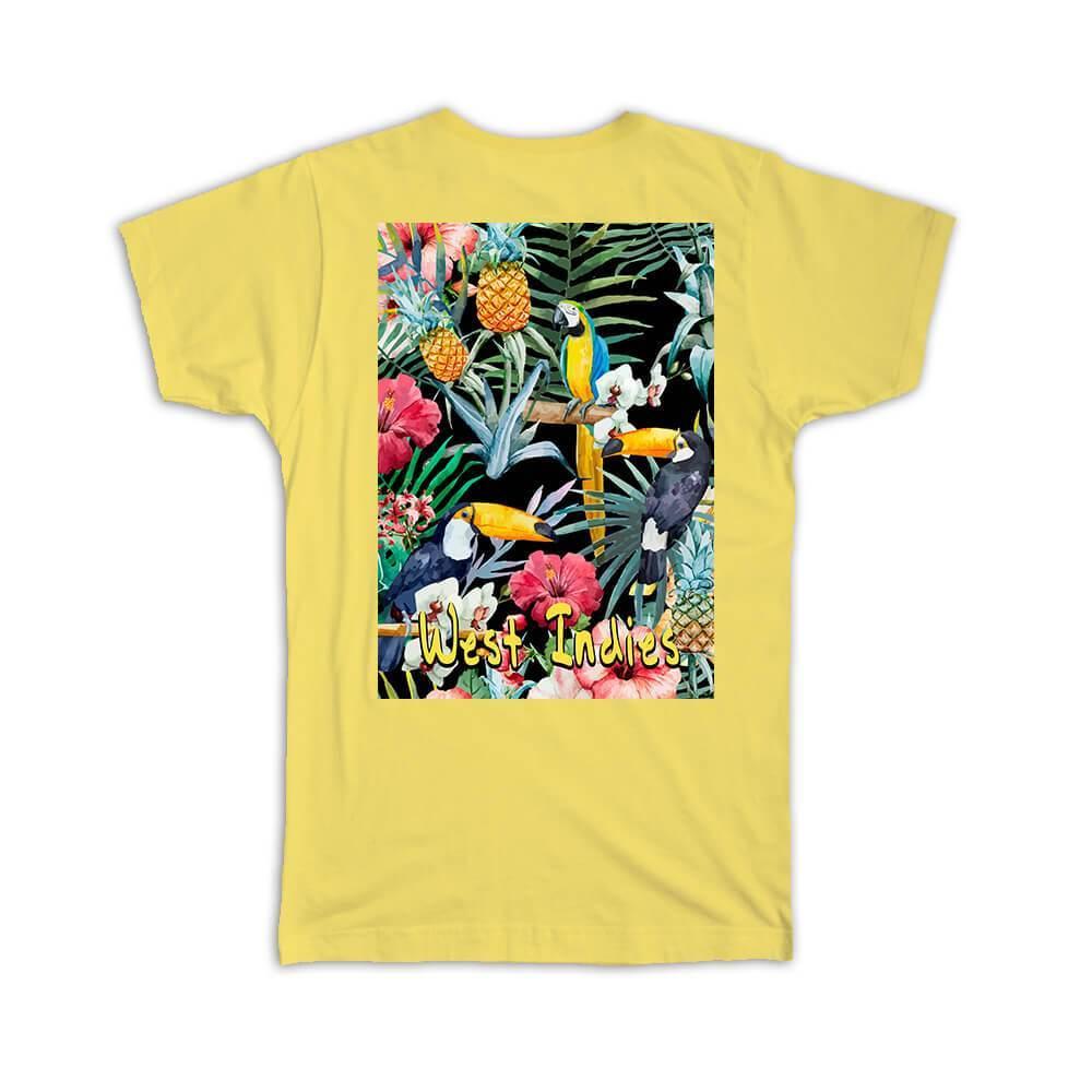 Gift T-Shirt : Personalized Parrots West Indies Trinidad Pineapple Caribbean - Picture 14 of 14