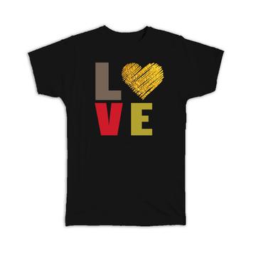 Heart Faux Gold Stamping : Gift T-Shirt Valentines Day Love Romantic Girlfriend Wife Boyfriend Husband