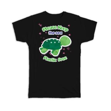 Eco World Plastic Free Oceans Turtle : Gift T-Shirt Kids Save Water Rivers Non Polluting