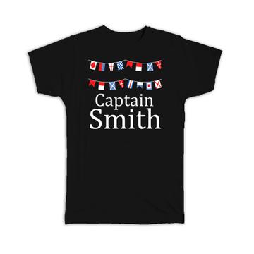 Personalized Maritime Flags : Gift T-Shirt For Captain Naval Beach Boat Smith