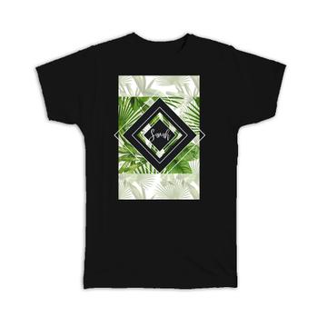 Personalized Botanical : Gift T-Shirt Leaves Nature Name Initial Ecology Ecologic Modern Leaf