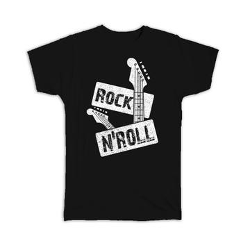 Rock N Roll Music Wall Art Print : Gift T-Shirt Guitars Lovers Card Musical Poster