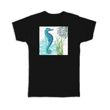 Seahorse Botanical Seaweed : Gift T-Shirt Ocean Animal Retro Vintage Art Nature Lover
