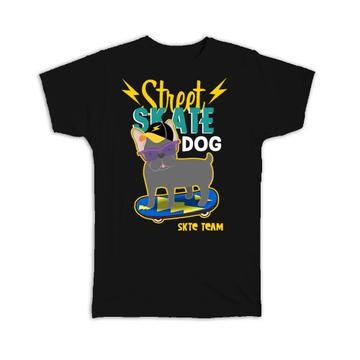 Street Skate Dog : Gift T-Shirt For Skater Skating French Bulldog Pet Animal Sport Teen