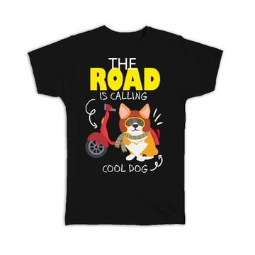 Corgi Dog For Motorcyclist Rider : Gift T-Shirt Scooter Biker Funny Animal Pet Retro Art