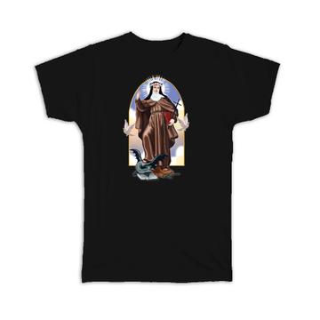 Saint Rose Of Viterbo : Gift T-Shirt Catholic Church Dragon Dove Cross Christian Holy