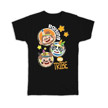 Panda Monkey Bear Raising My Tribe : Gift T-Shirt Cute Kids