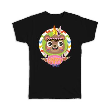 Happy Tribe Bear : Gift T-Shirt Tribal Decor Kids Birthday Children Party Cute Funny Art
