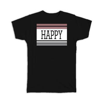 Happy Stripes Art Print : Gift T-Shirt Abstract Lines Personalized Custom Delicate Decor
