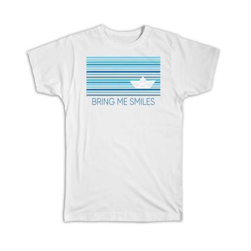 Bring Me Smiles : Gift T-Shirt Personalized Custom Stripes Print For Man Him Boats Abstract