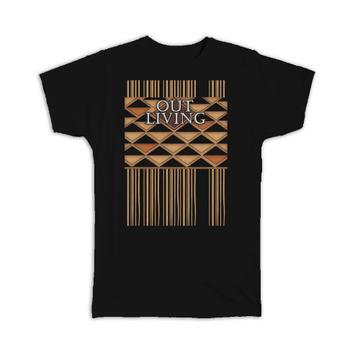 Fun Design Abstract Print : Gift T-Shirt Out Living Stripes Triangle Trends Fashion Coworker Friend
