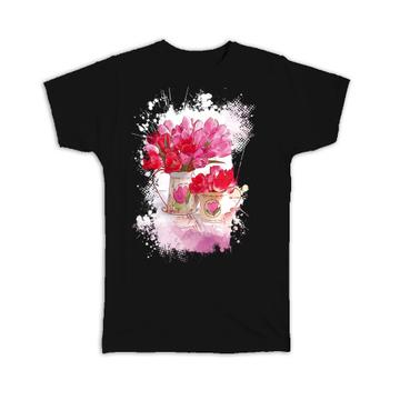 Tulips Vase Artistic : Gift T-Shirt Flowers Floral Holland