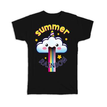 Summer Rainbow : Gift T-Shirt Cute Art Print Unicorn Trendy Fashion Funny Kids Child Girlish