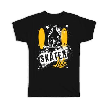 Skater Life Skating : Gift T-Shirt For Skateboarder Skateboarding Sport Teenage Boy Trendy Graffiti