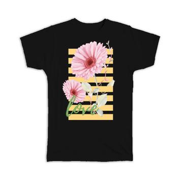 Calendula Stripes Art : Gift T-Shirt Love Flower Flowers Daisies For Her Woman Best Friend Cute