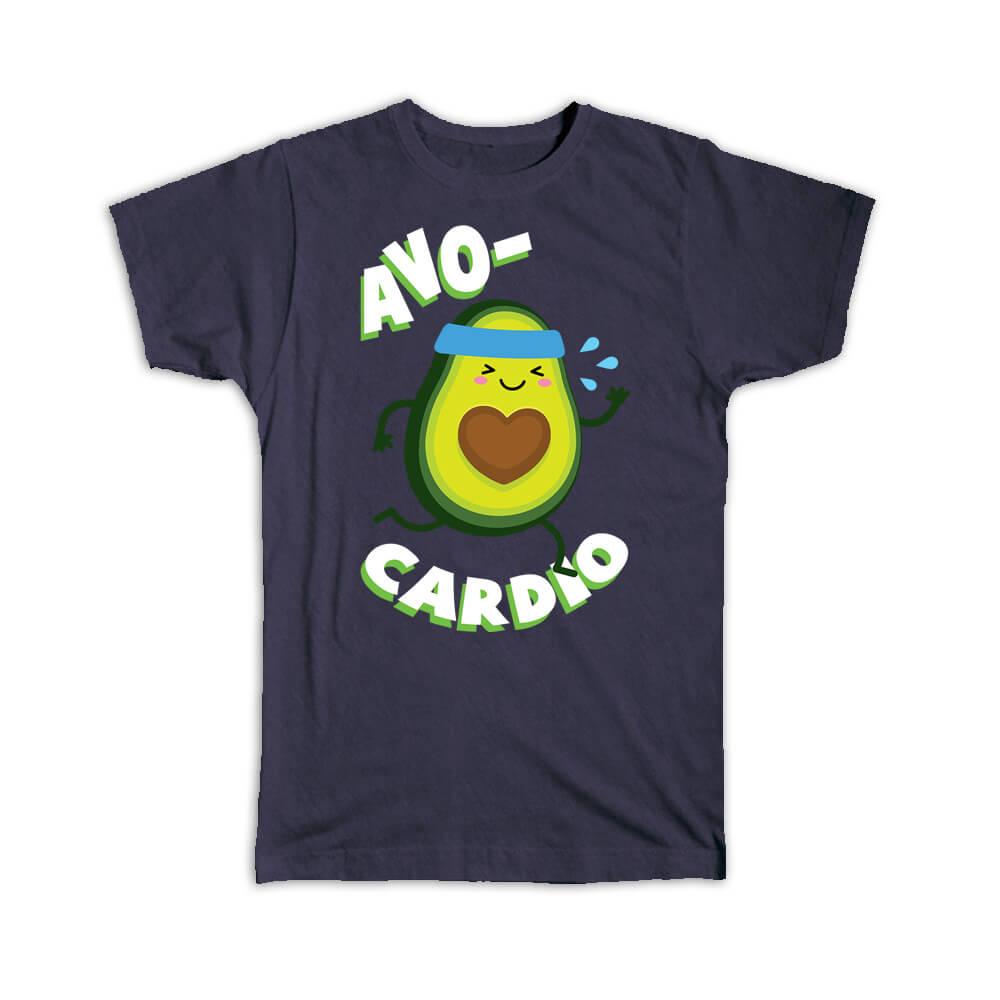 Gift T-Shirt : For Avocado Cardio Lover Healthy Food Diet Vegetable Funny Art - Picture 6 of 12