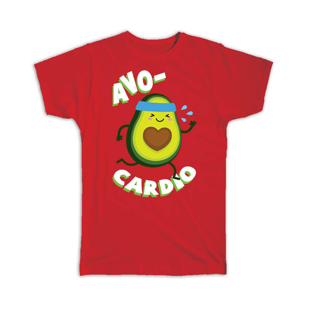 Gift T-Shirt : For Avocado Cardio Lover Healthy Food Diet Vegetable Funny Art - Picture 9 of 12