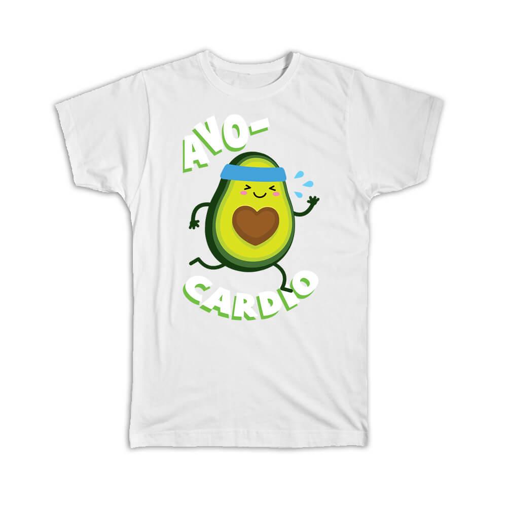 Gift T-Shirt : For Avocado Cardio Lover Healthy Food Diet Vegetable Funny Art - Picture 4 of 12