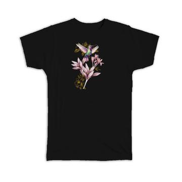 Hummingbird Lillies : Gift T-Shirt Colibri Bird Floral Female Feminine