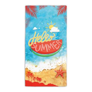 Watermelon Hello Summer : Gift Beach Towel Tropical Beach Starfish Cup