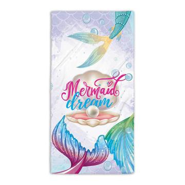 Mermaid Dream : Gift Beach Towel Coffee Tails Pearl Girls Funny