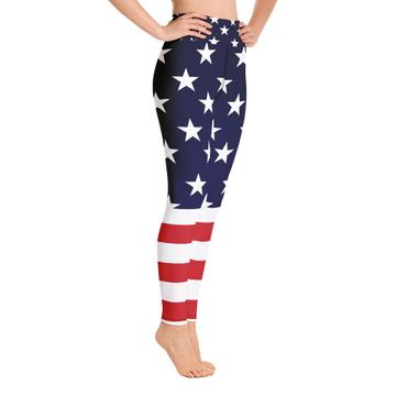 Americana Stars : Gift Yoga Legging United States of America Flag