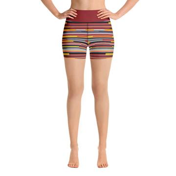 Stripes : Gift Yoga Short Color Abstract Pattern Shapes Neutral