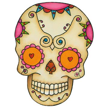 Skull Mexican : Wood Crafts Diy Shape Laser Day of the Dead Muertos Halloween