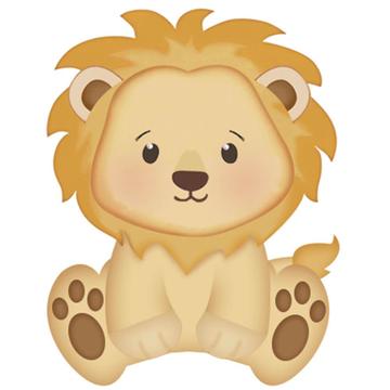 Baby Lion Zoo : Wood Embellishment Crafts Scrap Diy Shape Laser