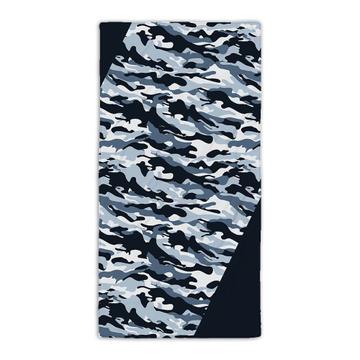 Grey Camo : Gift Beach Towel Camouflage Military Pattern Decal Wrap Around