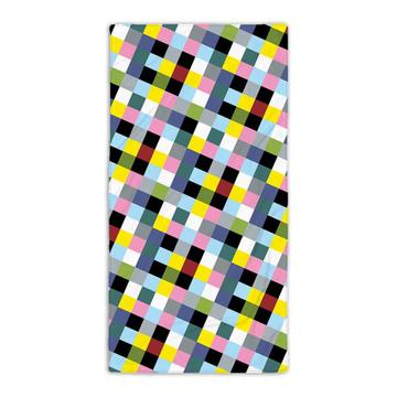 Squares : Gift Beach Towel Patterned Elegant Modern Colorful Abstract Pattern Shapes Neutral